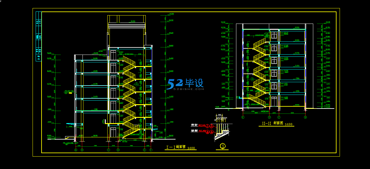 建筑结构毕业设计-某中学7层框架辅助教学楼结构设计（计算书+图纸）[面积9540](3)