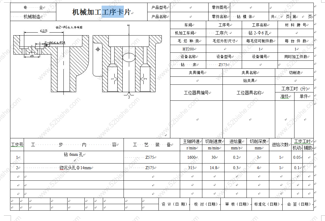 工序卡